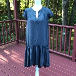 Calypso StBarth XS grey ruffled highly silk dress